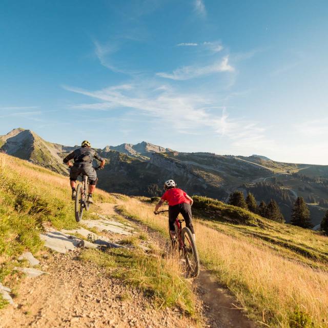 Riding in the largest mountain bike area in Europe Portes du Soleil